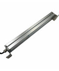 Badass 50W LED Industrial Work Lamp With 24V DC Power For CNC Machinery No Sweat Bench Mount featuring a sleek aluminum design.