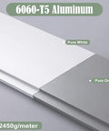 6060-T5 Aluminum rail in pure white and grey, 2450g per meter, for Four in One Curtain Track System With Pelmet And Optional Light Belt