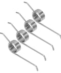 4 Pack Trash Can Torsion Springs Replacement Kit For Bin Lid Repair And Maintenance metal springs lined up on white background