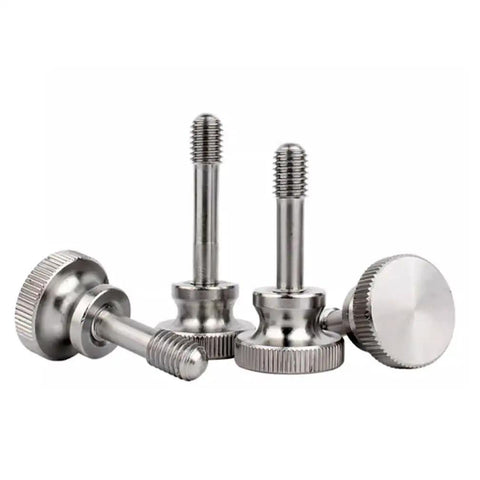 M3x20mm Captive Screws With Knurled Thumb Heads, Stainless Steel, 4 Pack, for secure metal panel assembly and hand tightening.