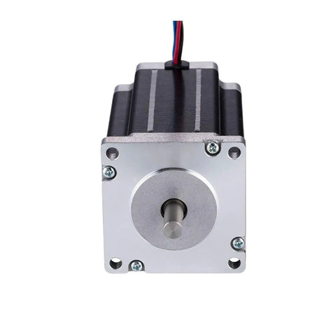 60x60mm Frame Nema 24 Stepper Motor 1.8 Degree 8mm Shaft 2 Phase 4 Wire 5A 60x60x102mm High Torque CNC And 3D Printer Drive For Your DIY Rigs And Automation Projects, front view