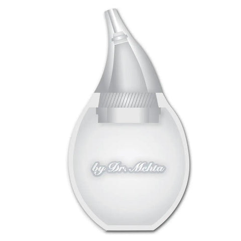 NasaBulb Nasal Aspirator Set With 2 Soft Silicone Bulbs, Easy Clean Design, transparent view of bulb detail.