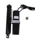Holdwell 12V electric linear actuator, 10-inch, black with mounting bracket and wiring.