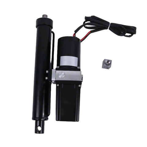 Holdwell 12V electric linear actuator, 10-inch, black with mounting bracket and wiring.