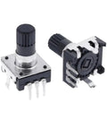 360 Degree Rotary Encoder Switch EC12 RE12 3 Pin 24 Position No Push Button High Precision Knob with 12.5mm plum handle