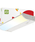 Dimmable 9 Inch Under Cabinet LED Lights For Kitchen No Fuss Easy Install, 3W 202 Lumens, White Fixture with packaging