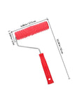 Premium Textured Rubber Paint Roller For Wall Decor And DIY Room Makeovers Featuring A Crystal Clear Embossed Design with measurements.