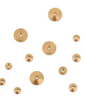 Brass Clock Hand Nut Kit With 12 Pieces In 5mm 6mm And 10mm OD Sizes Replacement Set for clocks displayed on white background