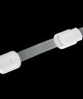 Baby Safety Locks For Cabinets And Drawers, Multifunctional Strap Lock with Non Plastic Design, easy install, black background