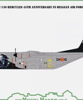 C130 Hercules 1 To 144 Scale Decal For Belgian Air Force 45th Wing D144156, side view of decal design on aircraft
