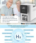 Elderly couple using Home Use Hydrogen Generator With 99.99 Percent Pure Gas SPE PEM Technology, emphasizing health benefits.