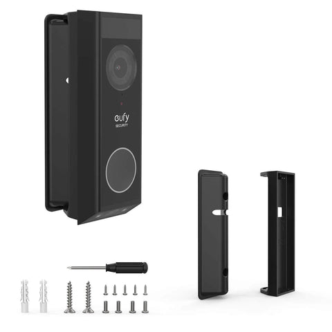 Adjustable 0 To 35 Degree Doorbell Angle Mount For Eufy Security Video Doorbell E340 Battery Powered Tilt Bracket in black