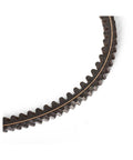Close-up of OEM Beefed-Up Drive Belt For RZR And General Models 3211180 showing teeth design for cooler running CVT performance