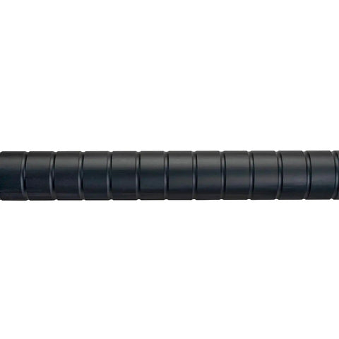 Close-up of the Pro Grade 195cm 18mm Aluminum Pole Spear For Spearfishing with black slip tip, focusing on anodized Ergal shaft detail.