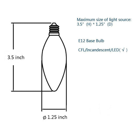 E12 base bulb sizing chart for A Retro Chic Mid Century Modern Globe Sputnik Ceiling Light Fixture 3 Light White Opal Glass