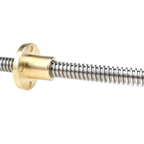 Stainless Steel Ball Screw T12 Lead Screw With Left Hand Thread 3mm Lead 304 Stainless Trapezoidal 350mm Length Reverse Left Hand Nut