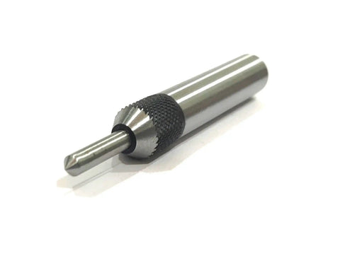 Pro Grade Tap Alignment Guides For Lathe Mill Setup Heavy Duty Hardened Alloy Steel Shank, close-up view of guide with knurled shank.