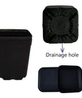 24 Pack 3 Inch Black Square Plastic Plant Pots With Saucers For Indoor And Outdoor Use Durable Reusable Nursery Pots With Drain Trays