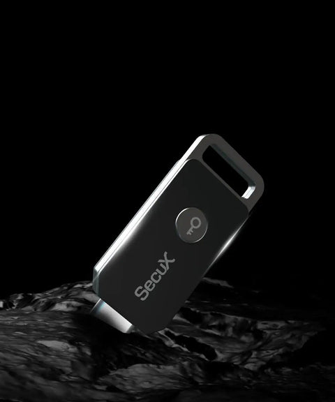 Lock Down Your Digital Life With This Solid Usb C Security Key Powered By Puf Technology For FIDO2 U2F Certified 2FA And Passwordless Login That Beats Hackers No Cap, compact black USB security key on textured surface.