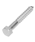 Beefy Half Thread Hex Lag Screws Self Tapping Wood Screws In A2-70 Stainless Steel For Carpentry And Wooden Structures, M8x60mm