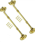 WUUWCHODC Swivel Hook and Eye Latch for Gate Door Window with Screws, brass, 150mm long, includes mounting screws.
