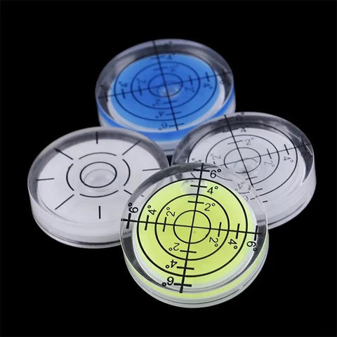 32mm for acrylic Bubble Level Round Circular for spirit Gauge(1) in four colors showing precision measurement features.