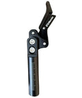 Dual Composite Scissor Wheel Lock Set For Wheelchairs, black finish, close-up of one lock component.