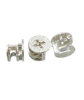 Tough As Nails Cam Lock Fittings 50 Piece Set Thickened Eccentric Cam Nuts And Connecting Rods For Furniture Assembly showing cam nuts.