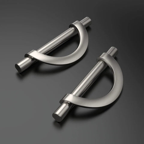 10 Pack Brushed Satin Nickel Cabinet Pulls 3.75 Inch Hole Centers Easy Install Kitchen Cabinet Handles Hardware For Cabinets And Drawers
