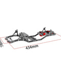 Beefed Up Carbon Fiber And CNC Metal RC Car Chassis Frame Upgrade For 1/10 Off Road Rock Crawler, 4mm Girder Construction, Red Body Kit
