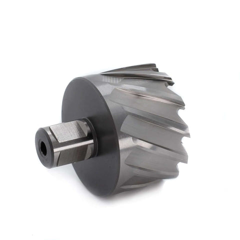 Oscarbide annular cutter, 2-1/4 in diameter, 3/4 in Weldon shank with pilot pin for magnetic drill press