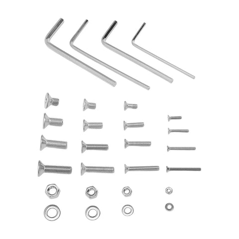 Stainless Steel Bolt Nut Washer Kit With Storage Box M2 M3 M4 M5 Assortment Set For DIY Projects Shockproof Durable Fasteners That Are Easy To Use And Keep Your Hardware Organized. M2-M5 stainless steel screws, nuts, washers and hex keys