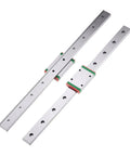 Top Notch High Precision Linear Guide Rail Kit With MGW7 Block, two metal rails with pre-drilled mounting holes