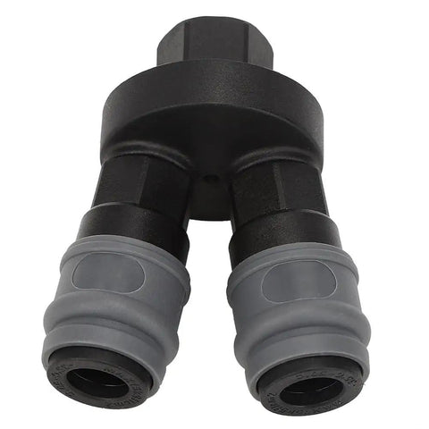 Durable Plastic Steel Quick Connector 2 Piece Set For C Type Round Two Way Air Fitting In Compressed Gas Systems Industrial Pneumatic