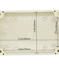 Interior view of IP65 Waterproof ABS Junction Box Dustproof Electrical Enclosure Gray 3.9 By 2.7 By 2 Inches
