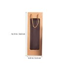 Kraft Paper Wine Bags With Window And Handles 24 Pack Elegant Brown Tote Bags For Birthdays And Weddings Reusable Gift Packaging