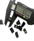 10 Piece Mixer Equalizer Push Button Cap Set 4mm Hole Black Knob For Potentiometer Fader Replacement with digital caliper