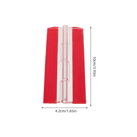 Self Adhesive Acrylic Folding Corner Hinges 4 Pack Reusable No Drill Door And Cabinet Hardware Clear hinge measurements shown