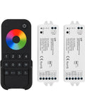5050 SMD FCOB COB RGB RGBW LED Strip Kit with RT9 remote and two VP 2.4GHz RF controllers for RGB and RGBW lighting