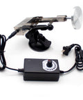 Beefy Mini Telescopic Linear Actuator With 60mm Aluminum Plate and 39mm Stroke, 12V Motor, stainless steel with suction cup.