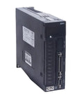 Front view of AC servo motor kit 80ST-M02430 with AASD-15A driver; 220V single-phase drive module with DB-25 ports.