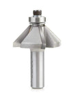 Carbide Tipped Chamfer Router Bit 45 Degree, 1/2 Inch Shank, 1-3/4 Inch Diameter, 3/4 Inch Cutting Height, Ball Bearing, 4-Flute
