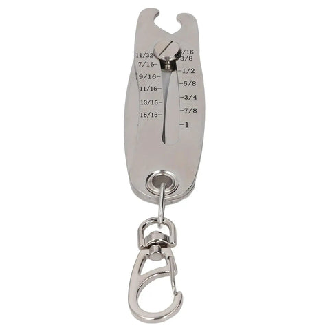 Portable Precision Thread Size Checker made of 201 stainless steel, quick hand gauge for nuts and screws, compact and durable