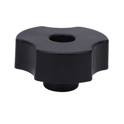 Black knob component of Aluminum Bench Dog Clamp Set With One Hand Operation Three Level Pressure Soft Rubber Pad For Woodworking Table