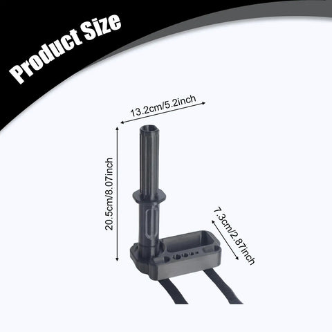All In One Bike Repair Multitool Kit With Lightweight PP Body And Anti Slip Surface showing dimensions and black strap