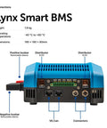 Premium 500A Battery Management System With Bluetooth App Control And Built In Contactor For Rv And Campervan Lithium Banks, detailed connections and layout.