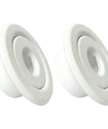 No Fluff Two Pack White Fire Sprinkler Trim Rings Delivering A Slick Recessed Profile For Crisp Ceiling Integration Solid 1/2 Inch Escutcheon Plates