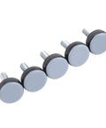 Close-up of five Twenty Piece PTFE Furniture Sliders With M6 Thread For Tables And Chairs Cabinets Smooth Glide Anti Scratch Levelers