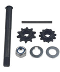 Torque Converter Jackshaft Tool Kit For Karts Includes Jackshaft With 18Mm Step 10 Tooth 40 To 41 Sprocket 12 Tooth 35 Gear Plus Key Nut Washers Snap Ring And TAV 2 Plus Compatibility showing components
