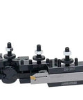 BXA Wedge Type Quick Change Tool Post Set for Lathe, 10 to 15 Inch Swing, 10 Piece Kit with Cutoff, Grooving, and Knurling Holders